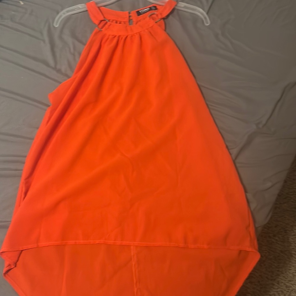 YOINS Orange halter-style blouse Size 14
